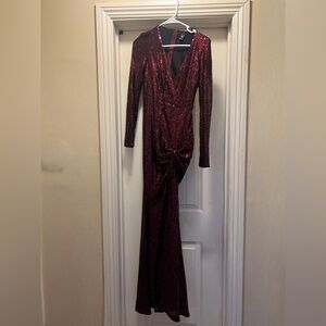 Long dress burgundy
